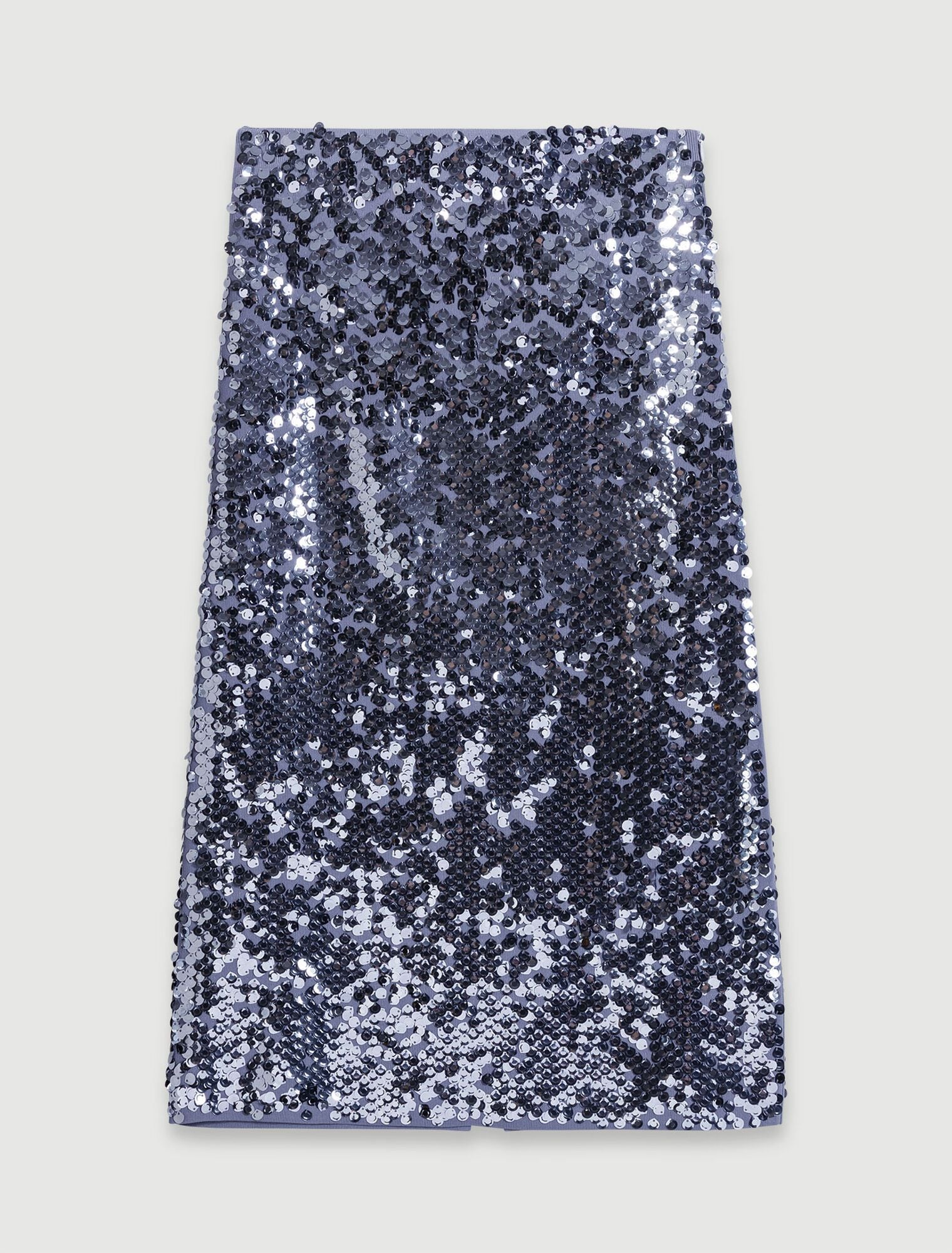 Chân váy dệt kim dài sequin